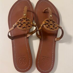 Tory Burch Mini Miller Sandals Brown Size 8.5